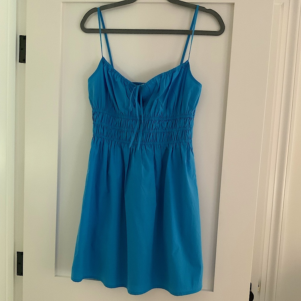 Rails Miriam Smocked Minidress In Ocean Blue - image 4